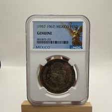 Mexico 1 Peso NGC Genuine Coin 1957-1967 NGC
