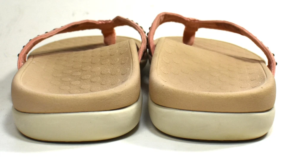 Сандалии-шлепанцы Vionic Tasha персиковые стринги женский размер 10 ~ изящные! - Изображение 4 из 4