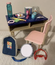 Our Generation OG 18” Doll School Desk , Chair, Backpack and school accessories