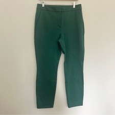 Boden Women  s Elegant Green Women's Trouser Pants Ankle Cropped w Stretch Sz 10R