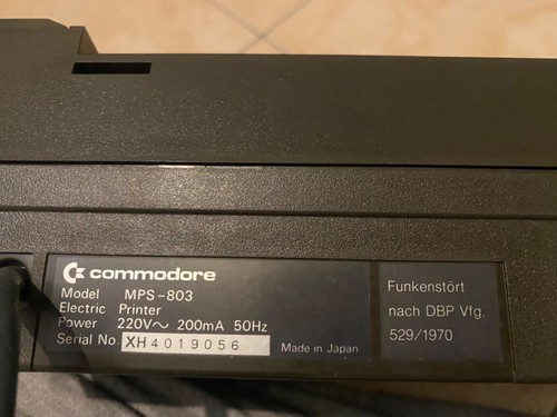 Commodore printer-stampante MPS 803 - Foto 5 di 5