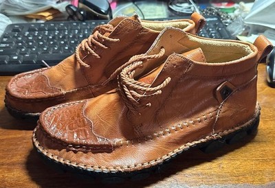 Fashion Men's High Top Sneakers Casual Motorcycle Shoes Loafers Ankle Boots 42/9