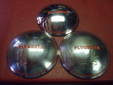 Vintage 1949-50 Plymouth Dog Dish Poverty Hubcaps Wheelcovers