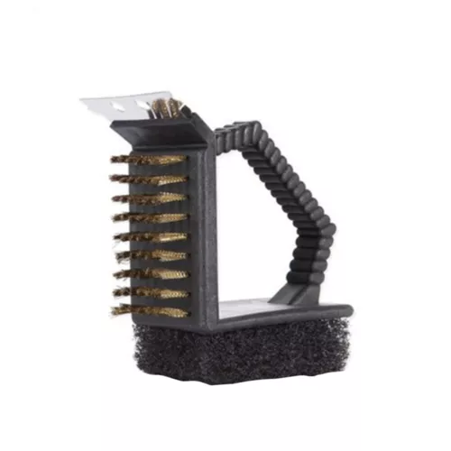 1PC Barbecue Grill BBQ Brush Scraper Scrubber 3 in 1 Cleaning Tool Cleaner