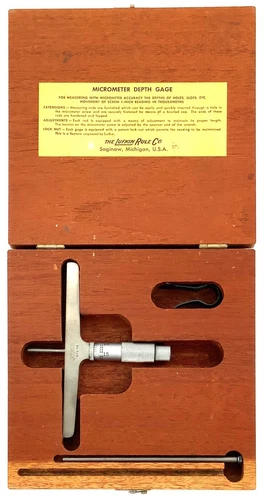 Lufkin Rule Co. No. 515 Depth Micrometer 0-6” Range
