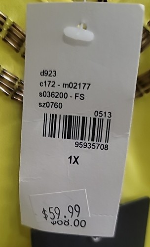 Lane Bryant Collection: Women Top Size 1X Yellow Embroidered Short Sleeves *NEW* - Picture 7 of 12