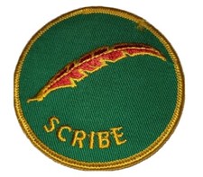 Vintage SCRIBE Boy Scouts of America Position Uniform Badge PATCH BSA Camp PB