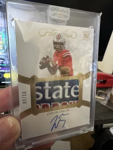 2021 Flawless JUSTIN FIELDS 3 Color Sick Patch! 1/10🔥 ROOKIE AUTO Factory Seal