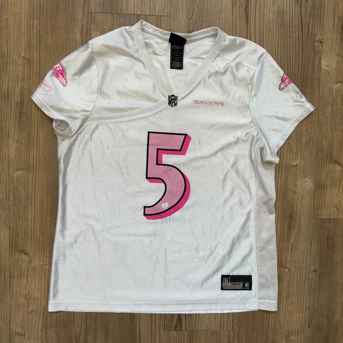 Reebok NFL Baltimore Ravens Women s Joe Flacco Jersey Breast