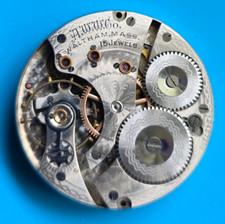 16 SIZE WALTHAM GRADE 620 15 JEWEL POCKET WATCH MOVEMENT BROKEN BALANCE STAFF 