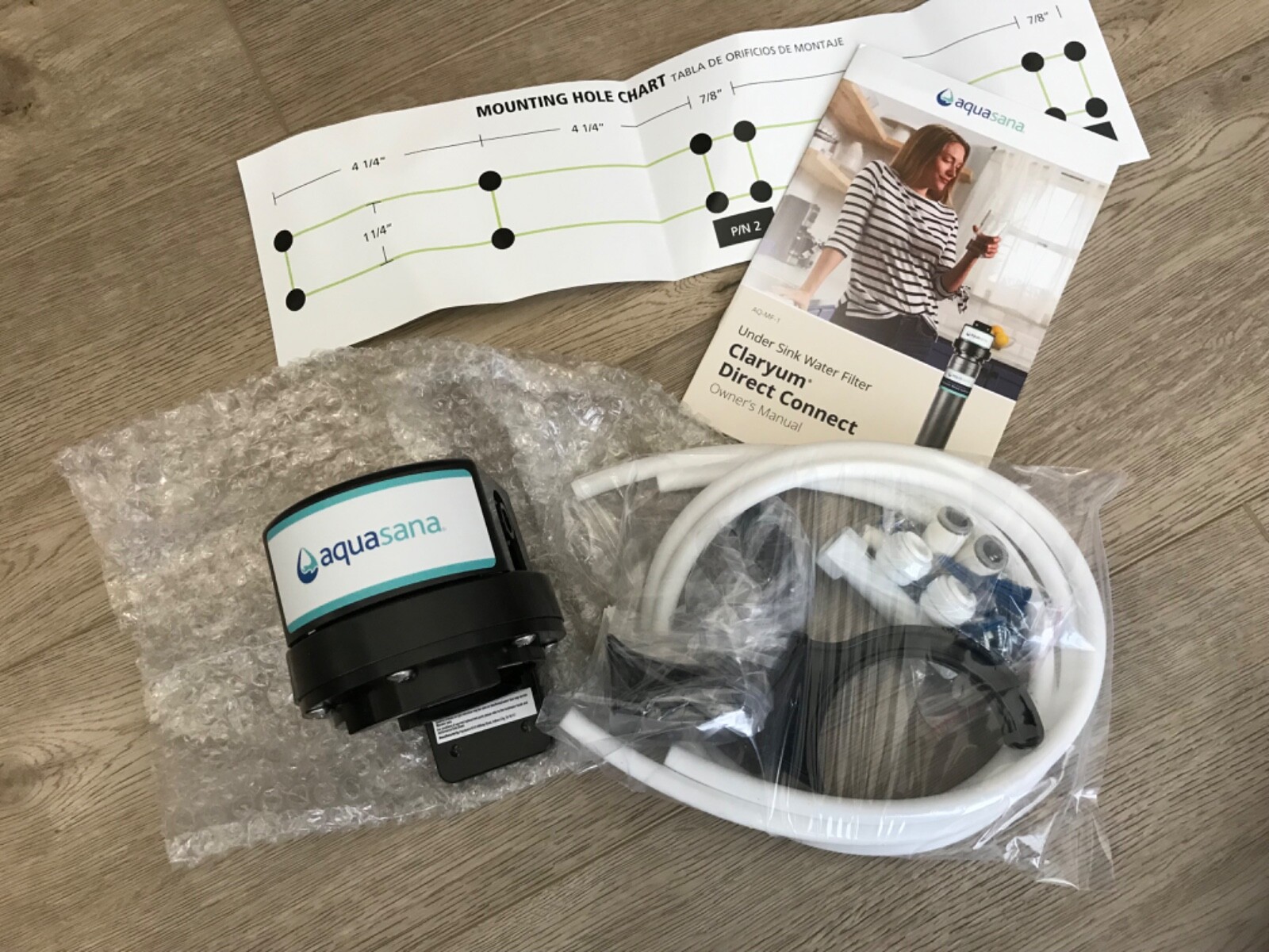 Aquasana Claryum Under Sink Water Filter HUB Kit AQ-MF-1 NEW **NO FILTER**