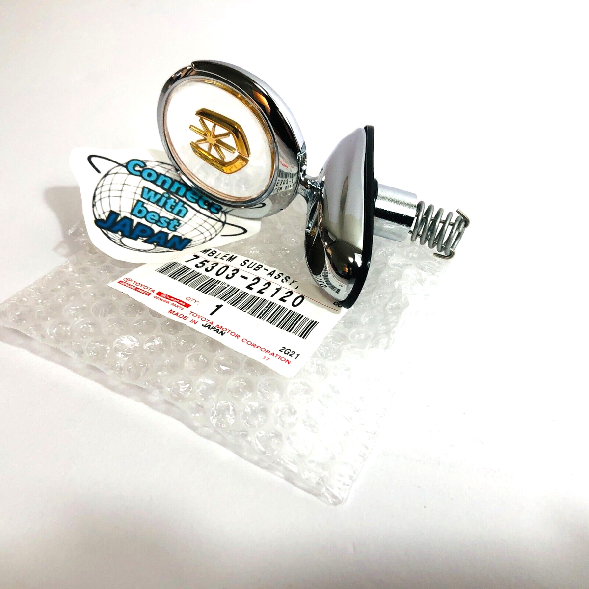 Toyota Genuine CRESSIDA GX81,LX80,MX8# Emblem Sub-Assy, Hood 75303