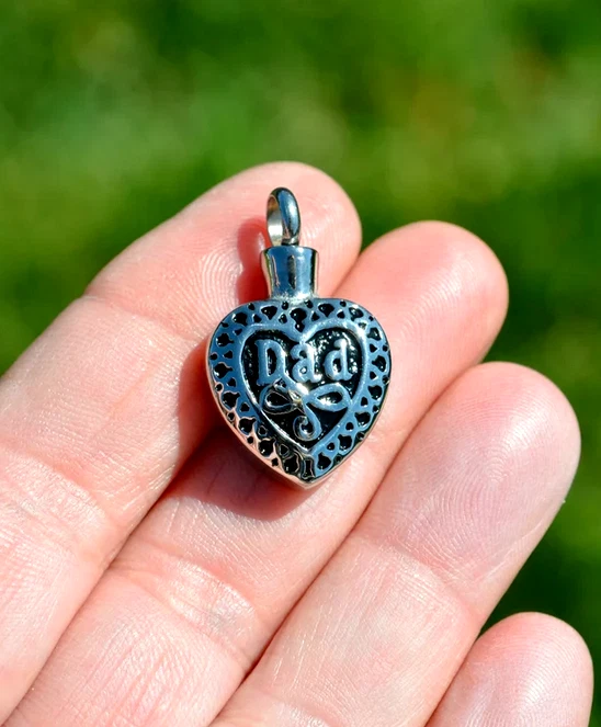 CHROME HEARTS PAPÀ PAPÀ URNA COMMEMORATIVA CENERI ciondolo 22" argento sterling 925 collana italiana