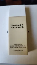SUMMER FRIDAYS ShadeDrops SPF 30 Mineral Milk Sunscreen 1.7 oz 50 mL Exp 03/2026