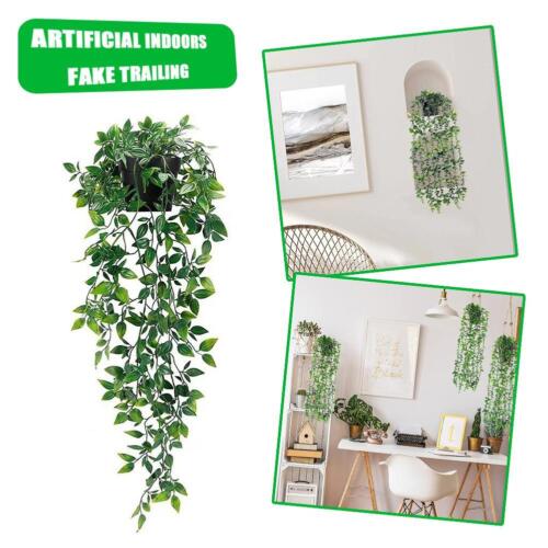 Artificial Indoors Fake Trailing Hanging Plants in Pots HOTN H1T4