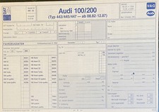 Produktbild - Audi 100 / 200  1982    Original DAT Explosionszeichnung Reparaturbogen (DAT/4)