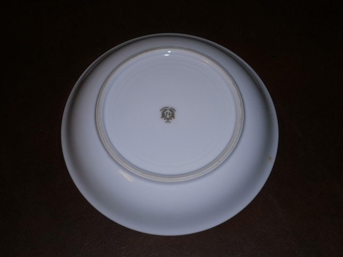 Vintage Noritake N73 c1940 Blue & Yellow Border Multicolor Floral