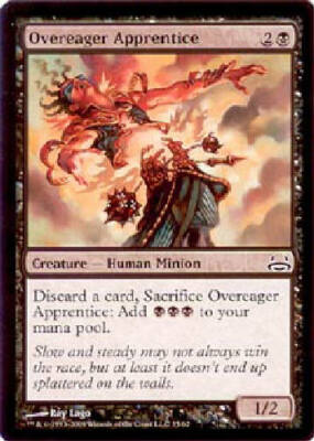 OVEREAGER APPRENTICE X4 4 4X Divine vs Demonic MTG Magic Cards