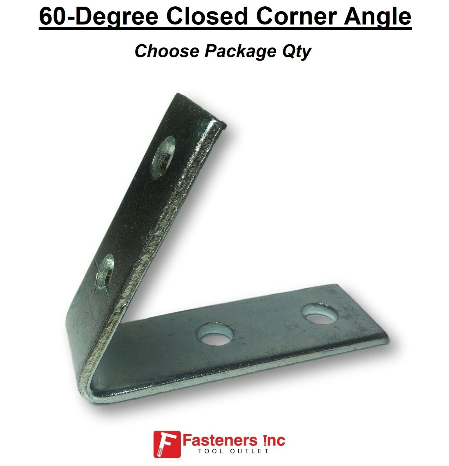 4-Hole 60 Closed Corner Angle Unistrut B-Line Channel #467860 P2108 Zinc / EG