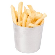 Chip Cup Satin Stainless Steel - French Fry - 14oz/414ml American Metalcraft