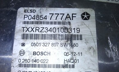 P04854777AF TCM transmission computer 2012 Jeep Grand