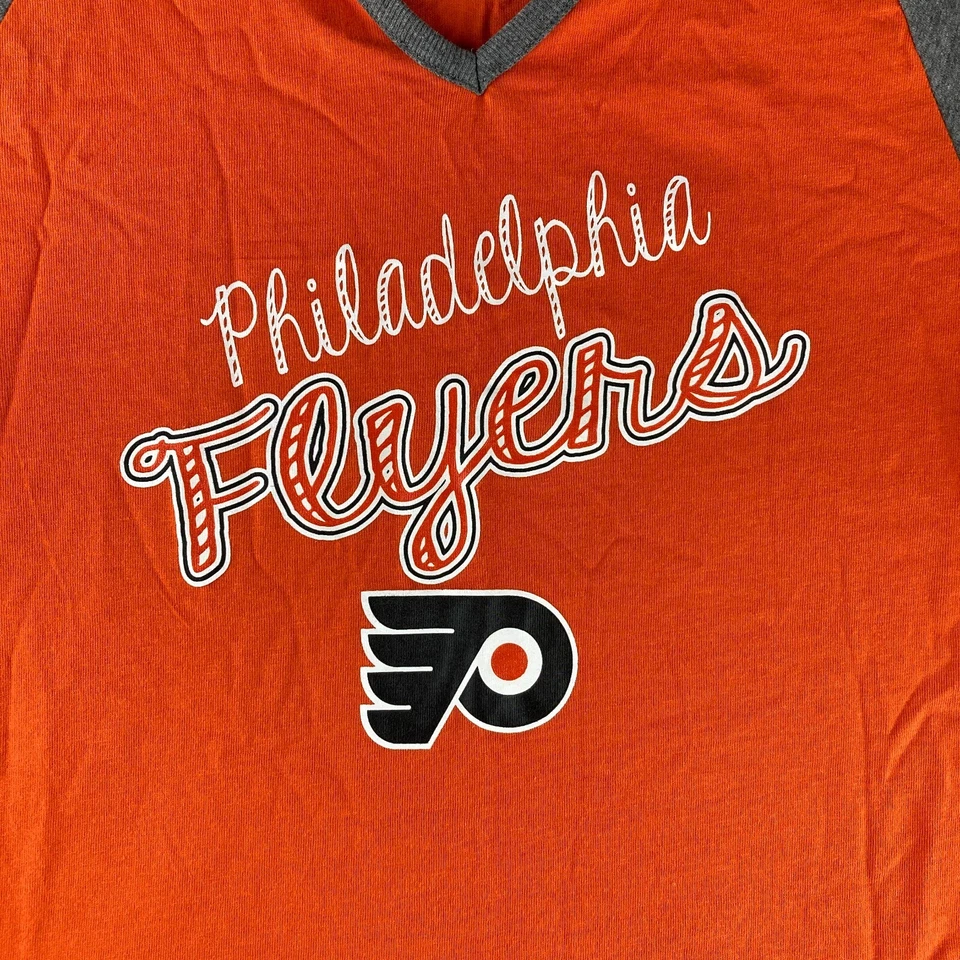 Camiseta Philadelphia Flyers Niñas XL 14/16 NHL Hockey Manga Corta Camiseta NUEVA Foto 2 de 4