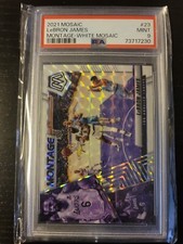 2021-22 Mosaic- Lebron James - Montage White Mosaic 15/25 PSA 9 Mint