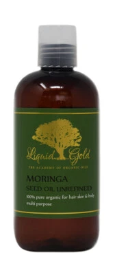 LIQUID GOLD 8 oz UNREFINED MORINGA OIL 100% PURE ORGANIC COLD PRESSED ALL NATURAL ANTI-AGING