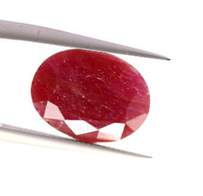 5.45 Karat Erde Abgebaut Unbehandelt Natürliche Rubin Facettiert Oval Schliff