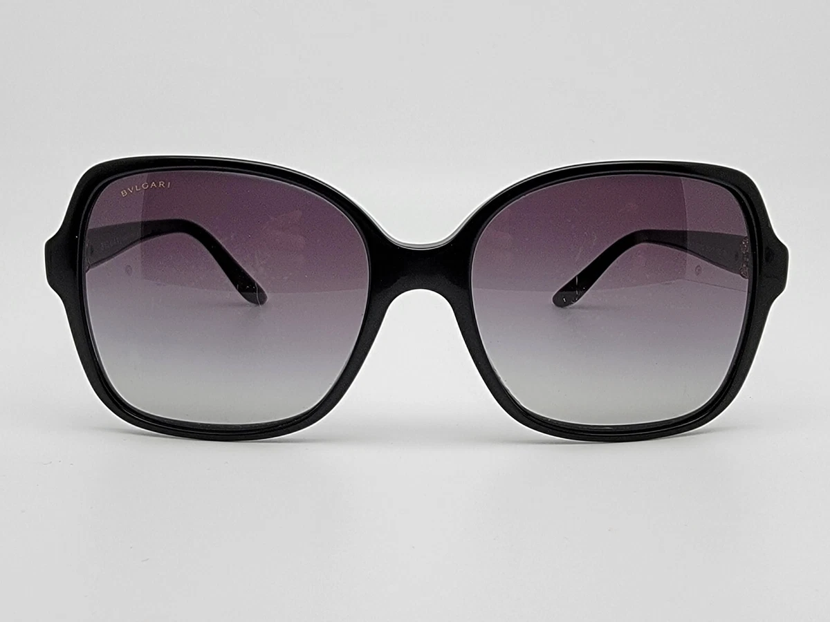 Bulgari 8164-B 501/8G Black Frame Dark Grey Gradient Lens Sunglasses 56-17-135