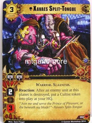 Warhammer 40000 Conquest LCG - Xavaes Split-Tongue  #092 - Base Set