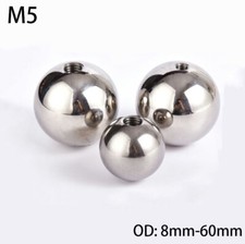 304 Stainless Steel Ball Half Hole M5 Thread Steel Ball Outer Diameter: 8mm-60mm