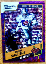 DEION SANDERS 2021 Classics Premium TIMELESS TRIBUTES Purple Wave 41/50 COWBOYS