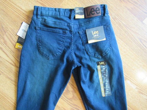 NWT Lee Boys Youth Titan Slim Fit Tapered Leg Stretch Denim Jeans Size 16 - Picture 2 of 5