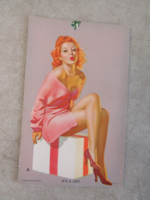 1943 HOT'CHA GIRLS MUTOSCOPE CARD IT'S A GIFT EARL MORAN