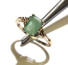 14k yellow gold .90ct SI2 H diamond natural emerald gemstone ring 5.7g — photo 6