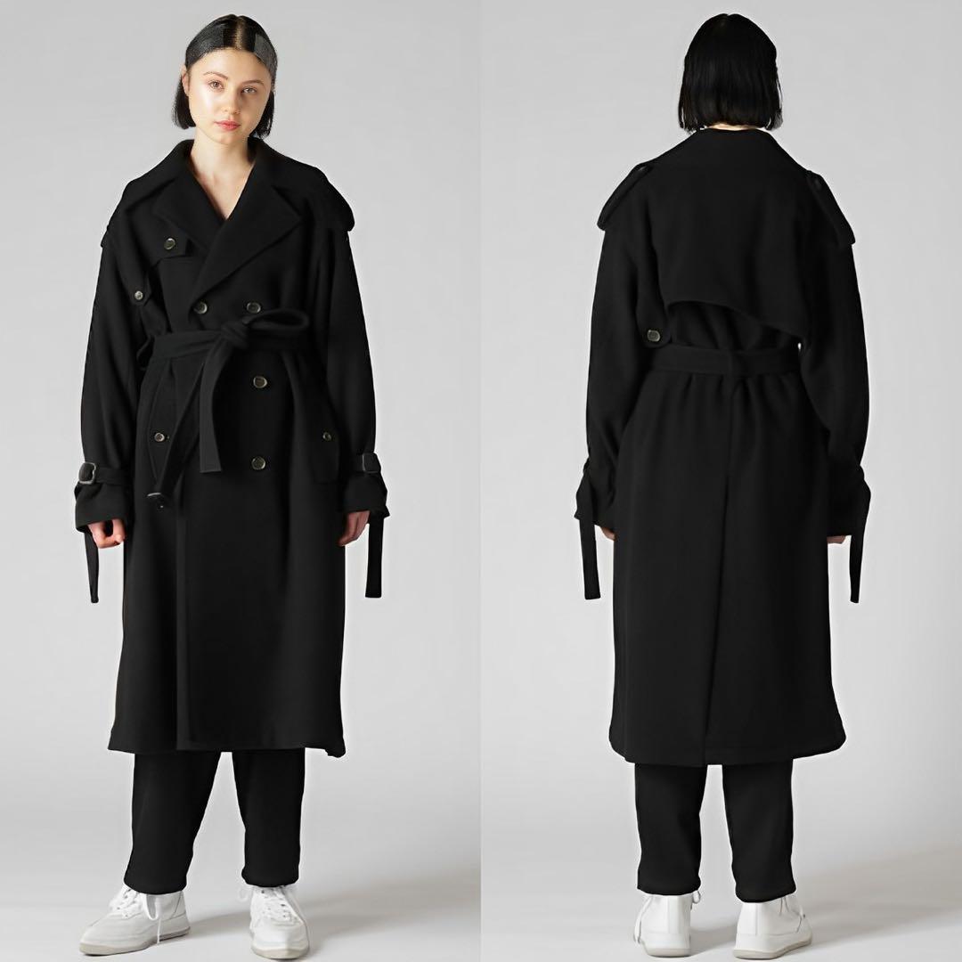 LIMI feu w/Mosser B Long Trench Coat Khaki | eBay