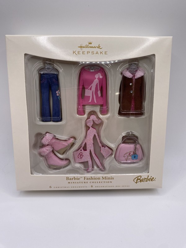2006 Hallmark Keepsake Ornament Barbie Fashion Minis Set of 6 Miniatures- NEW