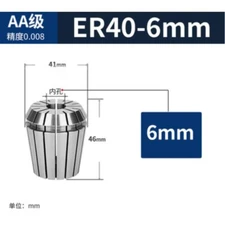 ER40 6mm 0.008 Spring Collet Chuck ER40-6 for CNC Machine Lathe Milling Tool