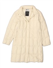 Sergio Tacchini Womens Padded Coat Uk 10 Small Off White Polyester Sb10