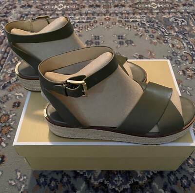 Brown Sandals Mk Abbott Sandals Michael Kors Abbott Sandal Leather