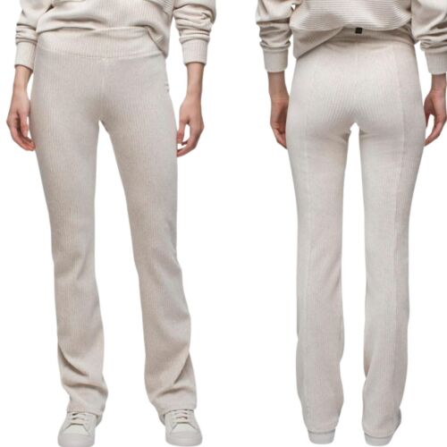 Prana Escambia Organic Cotton Pants Womens L Beige Comfortcore Athleisure Trendy
