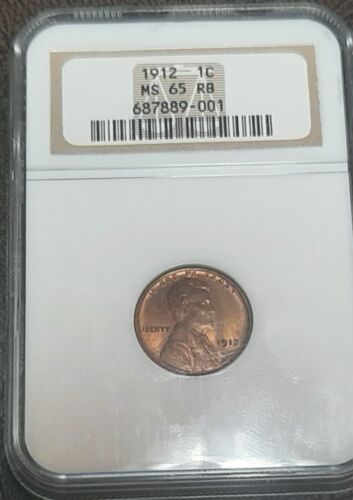 1912 Lincoln Cent NGC MS65 RB - Picture 2 of 5