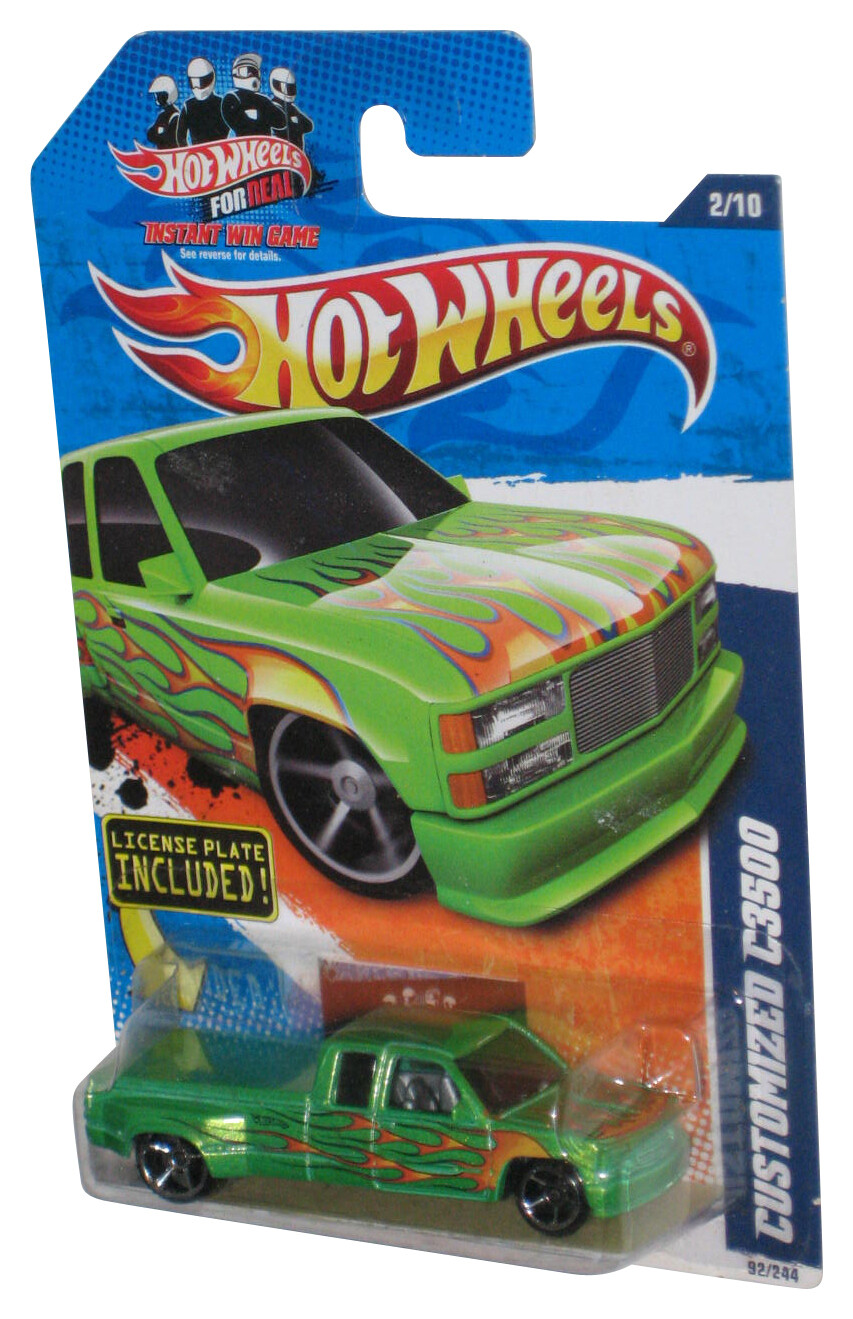 Hot Wheels Heat Fleet '11 2/10 Green Customized C3500 Toy Truck 92/244