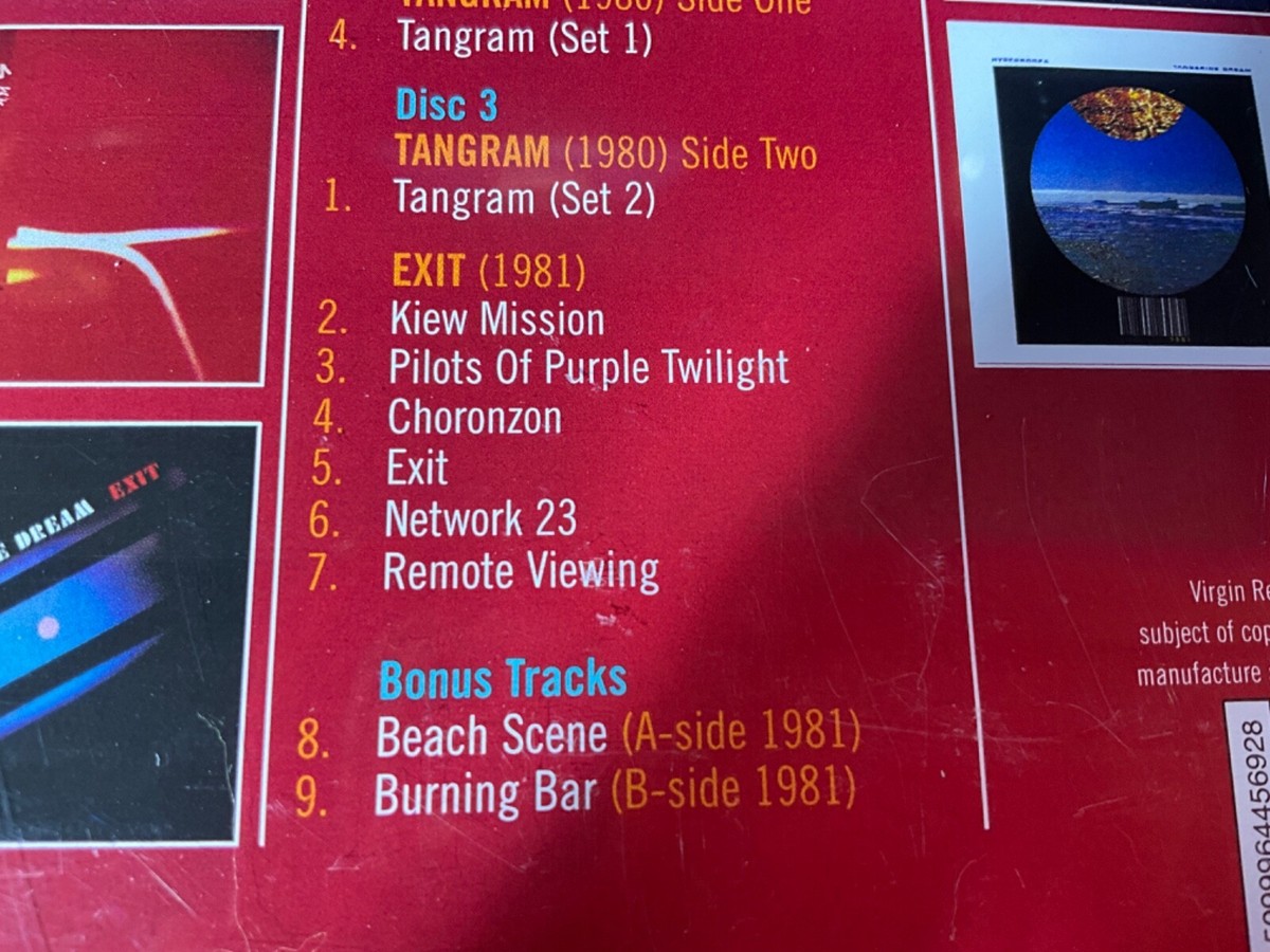 I11-90 TANGERINE DREAM The Virgin Years 1977-1983 - 5 CD SET
