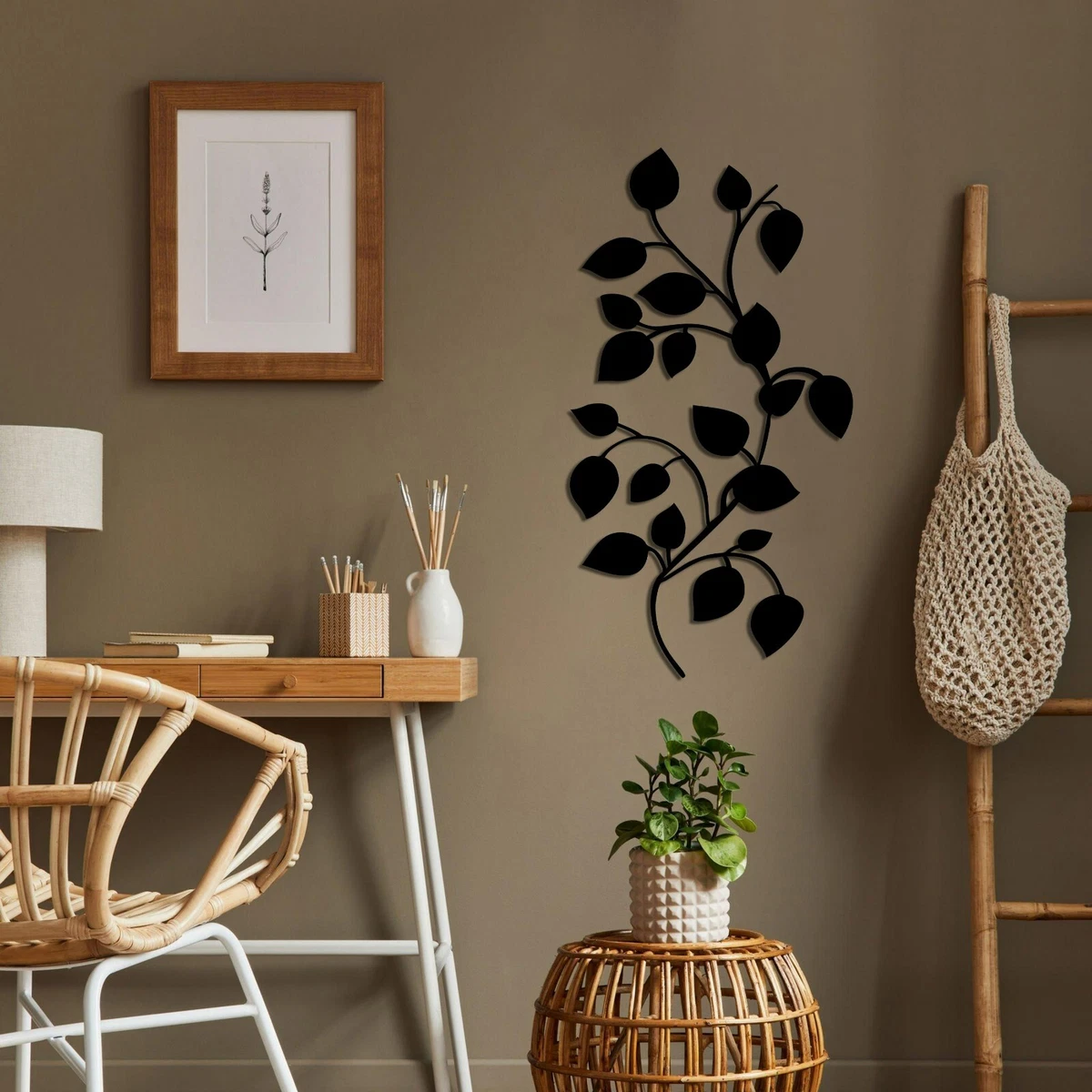 Branch And Leaf Metal Wall Art, Metal Wall Decor, Wall Sign, Home Decor  Wall Art | eBay