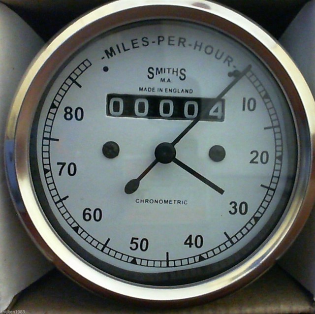 0 80Mph Smith Motorbike Odometer Replica Tachometer Speedometer Mileage 
