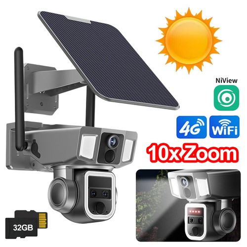 4G/Wifi Überwachungskamera Aussen 10X ZOOM Solar/Akku 8MP 4K PTZ Kabellos Kamera - Picture 26 of 32
