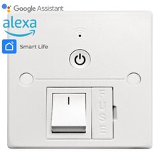 WiFi Fused Spur Connection Unit - 13A - White - Switch ON/OFF - Mobile App