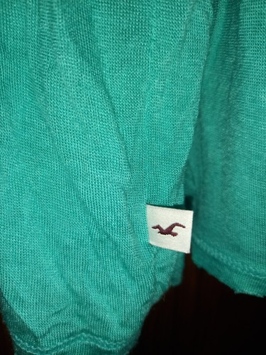 Hollister Teal Aqua Marine Blue Lace Back Tank Top Vest I Womens Size S Small - Picture 10 of 11